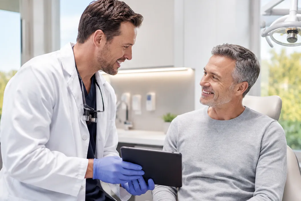 Mobile dentist providing care in a patient's home